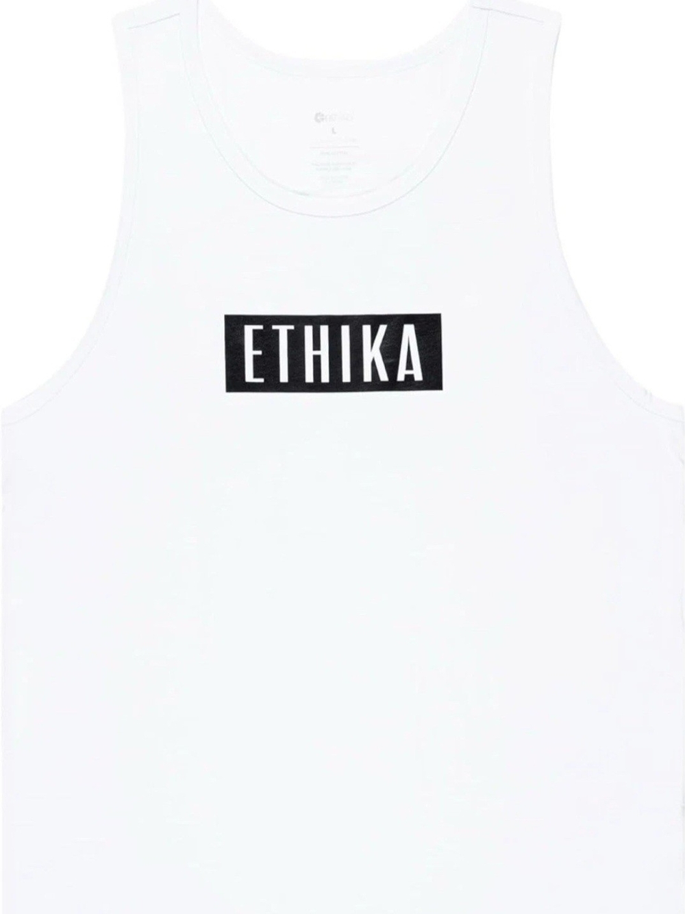 ETHIKA White Logo Tank Top